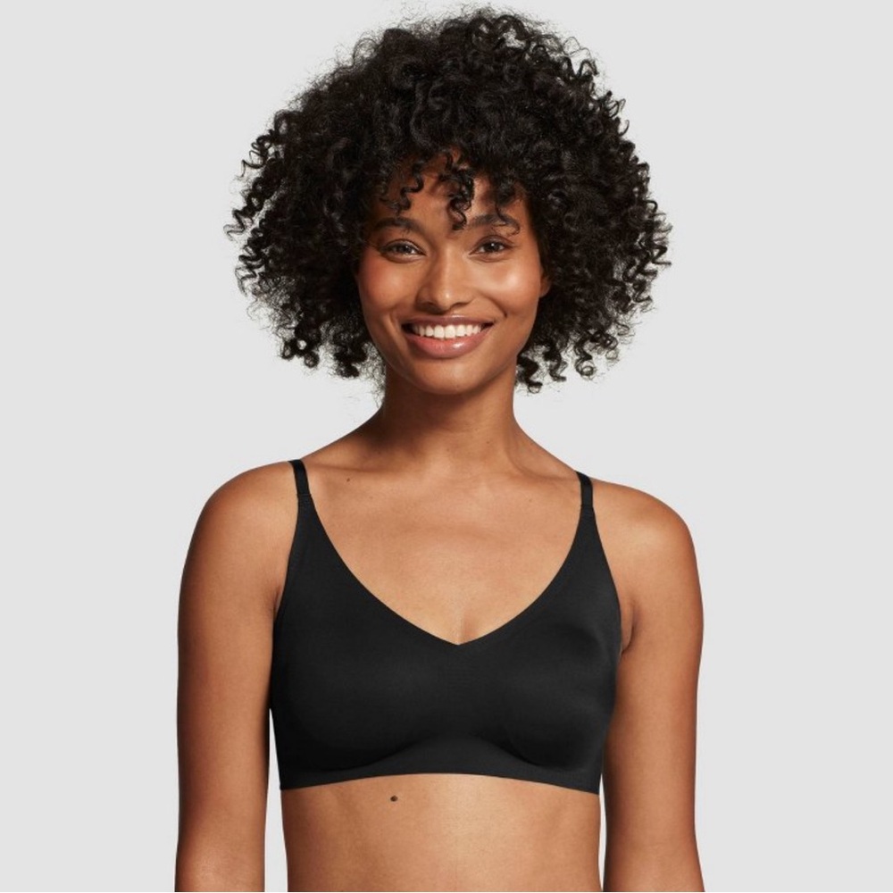 True & Co. True Everybody Women's Adjustable Strap Triangle Bra Black Size L